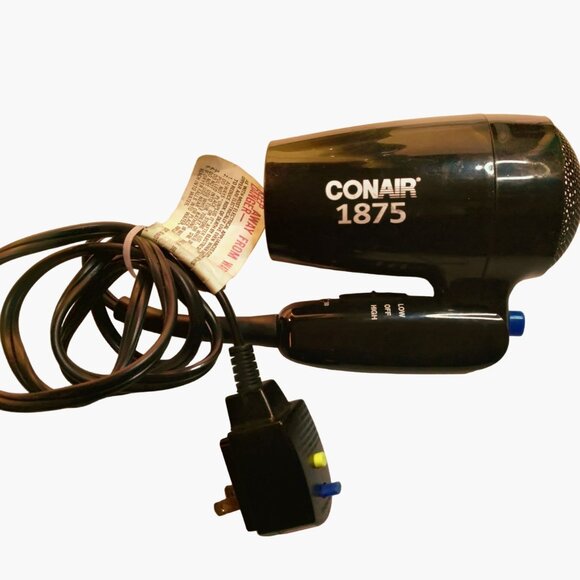 Conair 1875 Hair Dryer adjustable Heat Settings Cool Shot Button folding handle - Picture 4 of 10